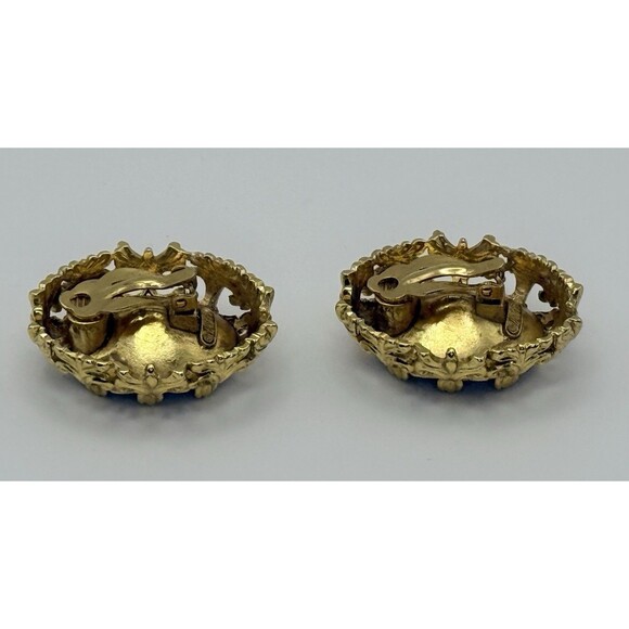 Vintage Edgar Berebi Limited Edition Clip On Earrings Bermuda Blue Mistic - Picture 12 of 13